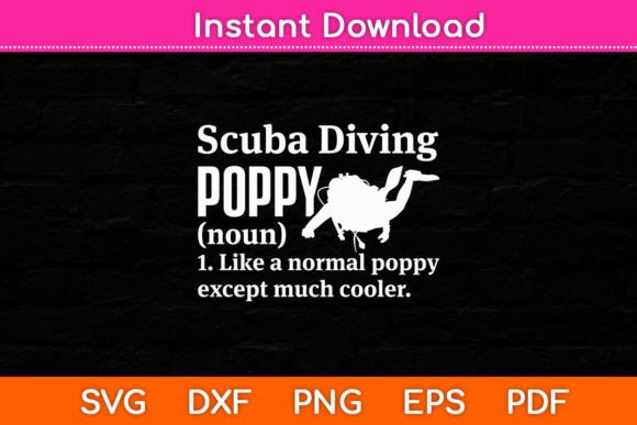 Review: Scuba Diving Poppy Definition SVG for Stitching
