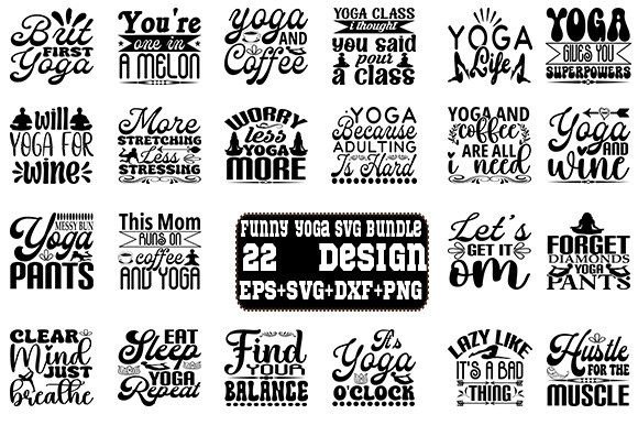 Reviewing the Funny Yoga SVG Bundle 22 Design for Embroidery