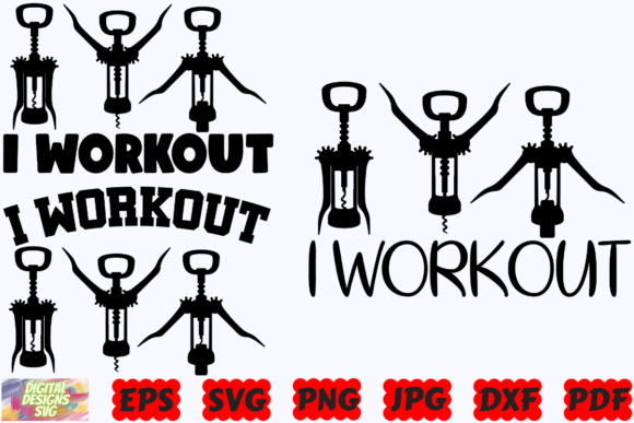 Reviewing the I Workout SVG Funny Wine Design